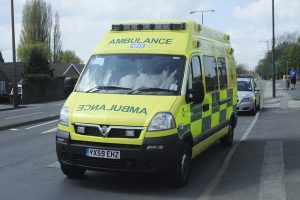 Ambulance on road