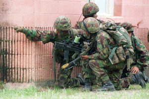 Soldiers on manoeuvres