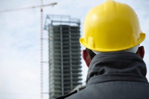 Construction worker in hard hat